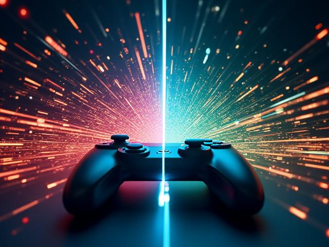 Animated graphic showing a low ping connection versus a high ping, laggy connection