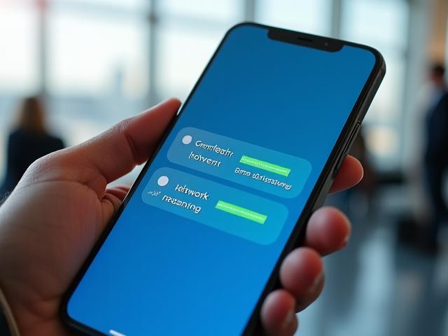 Smartphone displaying dual network signals, representing eSIM functionality for international travel.