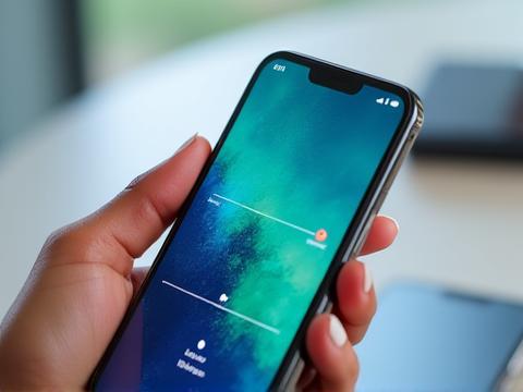 Close-up of a sleek, modern smartphone with a vivid screen displaying a Souq Stream app interface, held by a hand. A second phone is blurred in the background, suggesting choice and new technology.